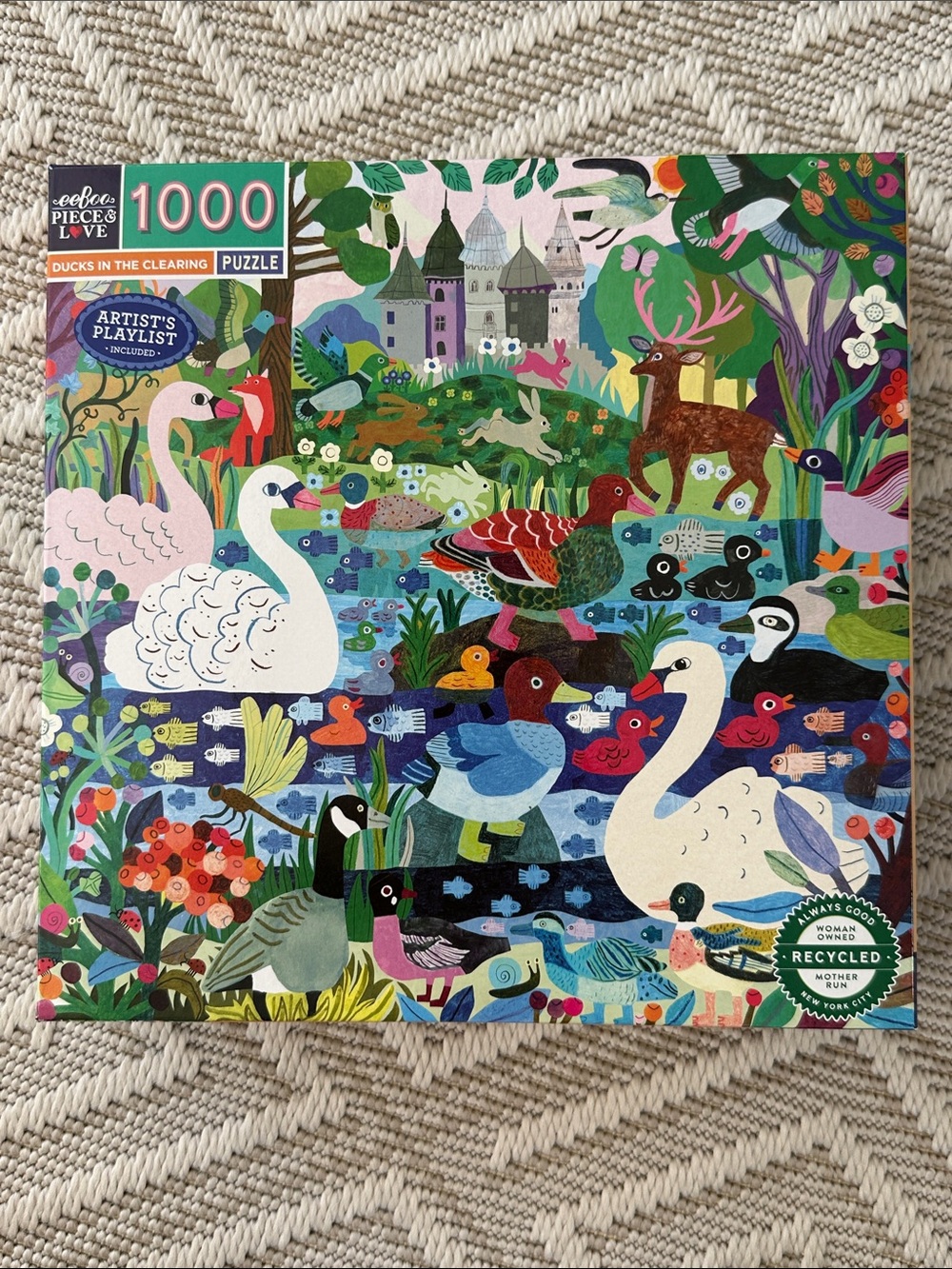 eeBoo Ducks In The Clearing 1000 piece Puzzle